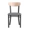 Emma and Oliver Yara Industrial Dining Chair with Rolled Steel Frame and Solid Wood Seat - 500 lbs. Static Weight Capacity